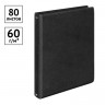 Тетрадь на кольцах А5, 80л., BG, обл. ПВХ, черный