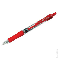 Ручка гелевая автоматическая красная, 0,7мм, грип, 12 шт/в уп