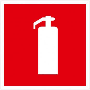 Знак пожарной безопасности OfficeSpace "Огнетушитель", фотолюм, 200*200мм, самоклейка 5 шт/в уп