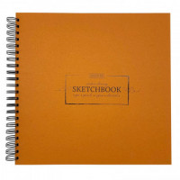 Скетчбук для эскизов 295х295мм,40л,бл.крафт 140гр/м,спир,обл.тв.Kraft 00134
