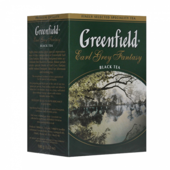 Чай GREENFIELD (Гринфилд) "Earl Grey Fantasy", черный с бергамотом, листовой, 100 г, 0426-14