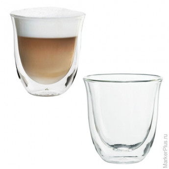 Набор кофейный DELONGHI для эспрессо на 6 персон, стекло, 60 мл, прозрачный, Glasses