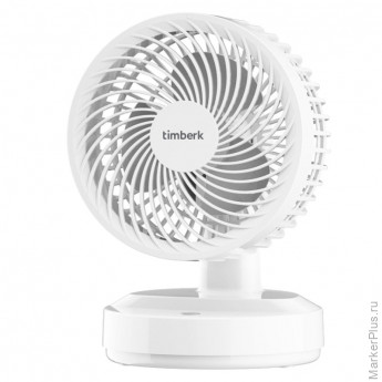 Вентилятор Timberk T-DF422, 4Вт, 12.7см, белый, Настольный, usb