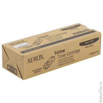 Тонер-картридж XEROX (106R01337) Phaser 6125, желтый, оригинальный, ресурс 1000 стр.