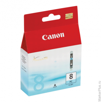 Картридж струйный CANON (CLI-8PC) iP6600D/6700/MP970/ Pixma 9000, голубой, оригинальный, 450 стр., 0