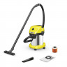 Пылесос хозяйственный KARCHER WD 3 S, мусоросборник 17 л, мощность 1000 Вт, желтый, 1.628-135.0