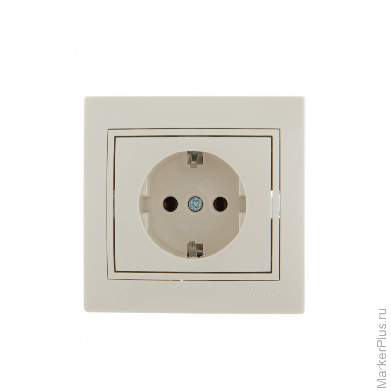Купить розетка с/з керамика крем скрытой установки lezard mira (701 ...