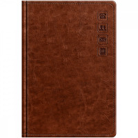 Телефонная книга А5, 80л., кожзам, BG "Nebraska. Brown", с вырубкой