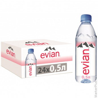 Вода минеральная Evian ПЭТ 0,5л негаз.24шт/уп/, 497281, 24 шт Вода минеральная Evian ПЭТ 0,5л негаз.24шт/уп/, 497281, 24 шт