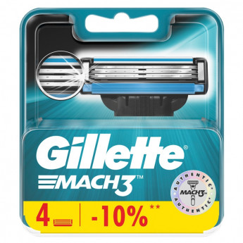 Кассеты для бритья сменные Gillette 'Mach3', 4шт., комплект 4 шт
