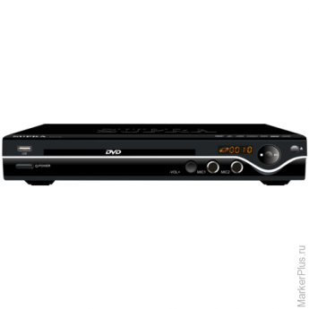Плеер DVD SUPRA DVS-015X MP3, MP4 (DivX), Dolby Digital, USB (A), караоке, 1 микрофонный вход, RGB, 