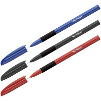 Ручка шариковая Berlingo "Metallic Pro" синяя, 0,7мм, грип 50 шт/в уп