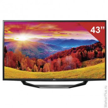 Телевизор LED 43" (109,2 см), LG 43LH510V, 1920x1080 Full HD, 16:9, 100 Гц, HDMI, USB, черный, 9,1 кг