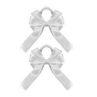 Банты для волос НАБОР 2 шт., 9х11 см, 7х4 см, 8х10 см, белый, АССОРТИ, MONTE VITA, 457118, комплект 2 шт