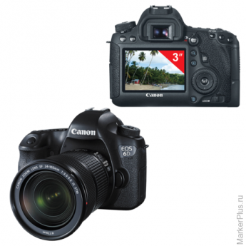 Фотоаппарат зеркальный CANON EOS 6D 24-105мм IS STM, 20,2 Мп, 3" ЖК-монитор, Full HD, Wi-Fi, GPS, 8035B108