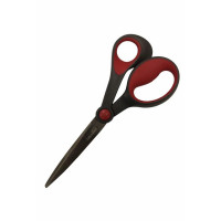 Ножницы Office Force 99601 асимметр., нерж. серый/красный, 21,5 см.,блистер