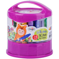 Мелки масляные Гамма "Малыш", 24цв., шестигранные, пластиковый стакан-подставка