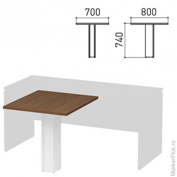 Столешница брифинг-стола "Директ", 800х700х740 мм, орех онтарио, 401507-160