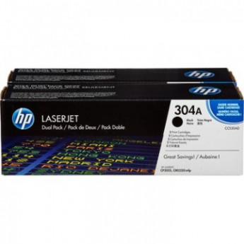 Картридж лазерный HP 304A CC530AD чер. для CLJ 2025/2320 (2шт/уп), комплект 2 шт