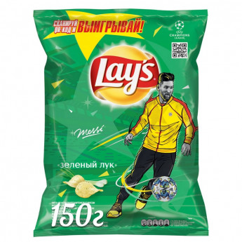 Чипсы Lays зеленый лук, 150г