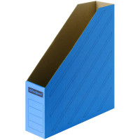 Накопитель-лоток архивный (микрогофрокартон), ширина 75мм, синий