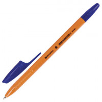 Ручка шариковая BRAUBERG 'X-333 Orange', СИНЯЯ, корпус оранжевый, узел 0,7 мм, линия письма 0,35 мм, 142409