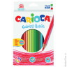Карандаши цветные CARIOCA, 36 цветов, грифель 3 мм, шестигранные, картонная коробка, 41875