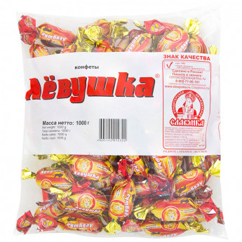 Шоколадные конфеты Славянка "Левушка", 1кг, пакет