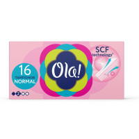 Тампоны Ola! TAMPONS NORMAL Шелковистая поверхность 16шт/уп, 50359, комплект 16 шт