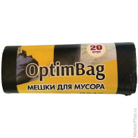 Мешки для мусора Optim Bag, 30л, ПНД, 8мкм, 20шт в рулоне, комплект 20 шт