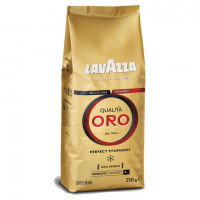 Кофе в зернах LAVAZZA (Лавацца) "Qualita Oro", натуральный, 250 г, вакуумная упаковка, 2051