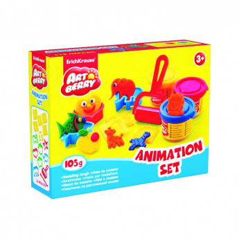 Набор для лепки ArtBerry "Animation Set", 03 цвета*35г, аксессуары, картон