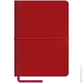 Записная книжка А6 120л. ЛАЙТ, кожзам, "Caprice soft", бордовый, тонир.блок, ляссе, на резинке