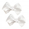 Бант для волос НАБОР 2 шт. и 1 шт., 10х8 см, на резинке, белый, АССОРТИ, MONTE VITA, 457119, комплект 2 шт