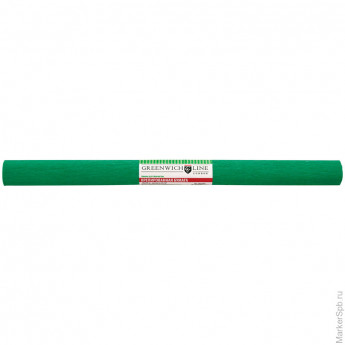 Бумага крепированная 50*250 см, 32 г/м2, тёмно-зелёная, в рулоне 10 шт/в уп