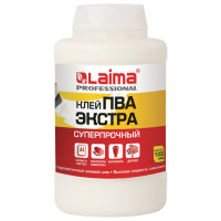 Клей ПВА Экстра Суперпрочный 1 кг (керамика, ткань, кожа, дерево, бумага, картон), LAIMA, 606432 