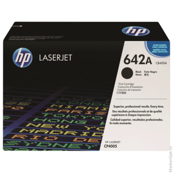 Картридж лазерный HP (CB400A) ColorLaserJet CP4005, черный, оригинальный, ресурс 7500 стр.