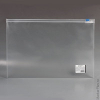 Папка-конверт на молнии А4 (230х333 мм), прозрачная, 0,12 мм, STAFF, 224979