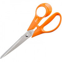 Ножницы NoName 177 мм с пластиковыми эллиптическими ручками, цвет