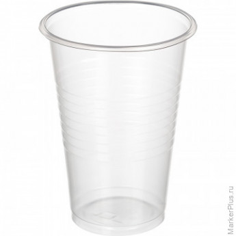 Стакан одноразовый 200мл прозр., для хол/гор., бюджет, КОМУС ПП100шт/уп, комплект 100 шт