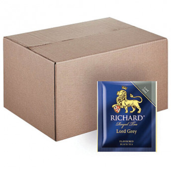 Чай RICHARD "Lord Grey", черный с баргамотом, 200 пакетиков в конвертах по 2 г, 100184