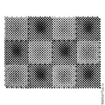 Коврик входной пластиковый грязезащитный "Травка", 560х420 мм, толщина 10 мм, серый-черный, 23005