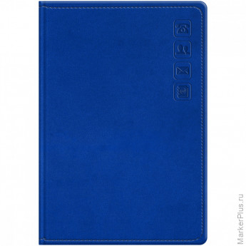 Телефонная книга А5, 80л., кожзам, BG "Winner. Bright blue", с вырубкой