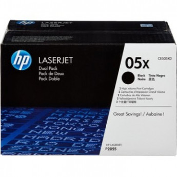 Картридж лазерный HP 05X CE505XD чер. пов.емк. для LJ Р2055 (2шт/уп), комплект 2 шт