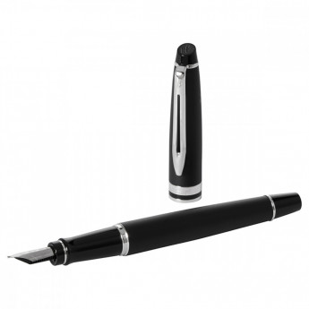 Ручка перьевая Waterman 'Expert Matt Black CT' синяя, 1,0мм, подарочная упаковка