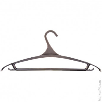 Вешалка-плечики для легкой верхней одежды Мультипласт, пластик, р.48-50, черная