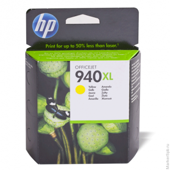 Картридж струйный HP (C4909AE) Officejet pro 8000/8500, №940, желтый, оригинальный, ресурс 1400 стр.