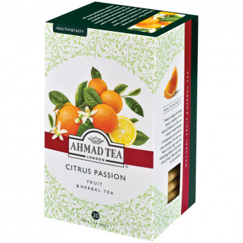 Чай Ahmad Tea "Citrus Passion", травяной со вкусом и аром. апельсина и лимона, 20 пакетиков по 2г