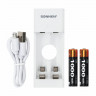 Зарядное устройство с аккумуляторами 2 шт. AAA (HR03), 1000 mAh, SONNEN BC2, в блистере, 455004 Зарядное устройство с аккумуляторами 2 шт. AAA (HR03), 1000 mAh, SONNEN BC2, в блистере, 455004