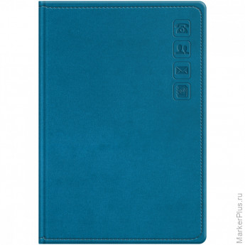 Телефонная книга А5, 80л., кожзам, BG "Winner. Dark teal", с вырубкой